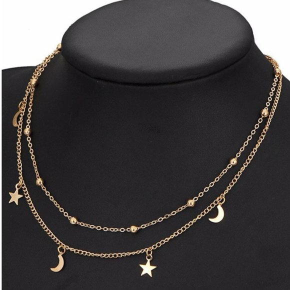 NEW Layered Choker Moons & Stars - Picture 2 of 3